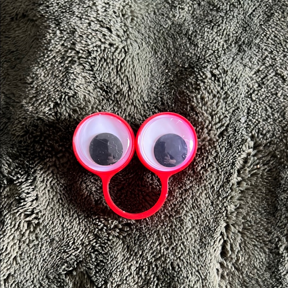 Fun Red Googly Eye Ring